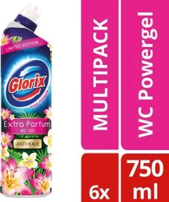 Glorix WC Powergel Toiletreiniger Pink Flower - 6 X 750 Ml - Voordeelverpakking -Huishoudelijke Schoonmaak 1003x1200 2