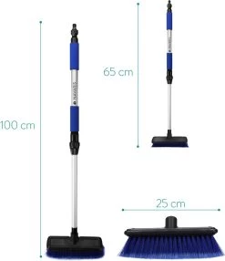Navaris Telescopische Autowasborstel - Watergevoerde Wasborstel Voor Auto's En Ramen Met Uitschuifbare Lange Handgreep En Zachte Haren - Blauw -Huishoudelijke Schoonmaak 1037x1200 4