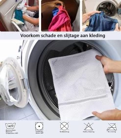 ForDig Wasnet Waszakjes (5 Stuks) Voor Lingerie En Fijne Was - Geschikt Voor Wasmachine - Met Rits - Wit -Huishoudelijke Schoonmaak 1047x1200