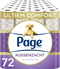 Page Toiletpapier - 72 Rollen - Kussenzacht Wc Papier (3-laags) - Voordeelverpakking