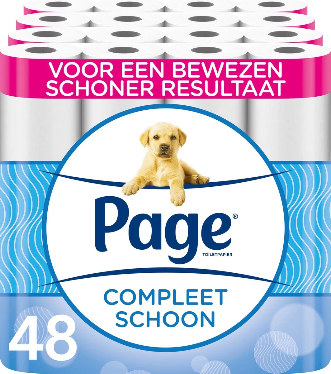 Page Toiletpapier - 48 Rollen - Compleet Schoon Wc Papier - Met Een Vleugje Katoen 1 Page Toiletpapier - 48 Rollen - Compleet Schoon Wc Papier - Met Een Vleugje Katoen