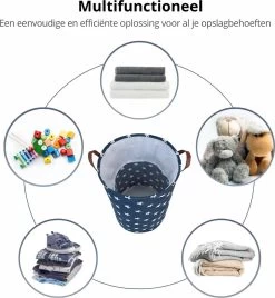 MAESON Wasmand Met Deksel - Opvouwbaar - Waterdicht - 72 L - Opbergmand Kinderkamer - Blauw -Huishoudelijke Schoonmaak 1105x1200 1