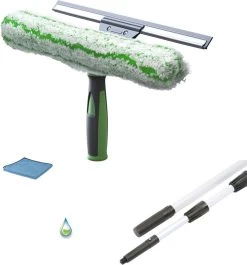 Telescoopsteel Ramenwassen Zeemset Pulex Technoduo Combi & 4,5 Meter Telescoopsteel Ramenwassen 2 In 1