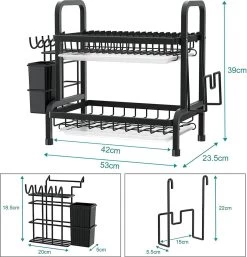 Dish Drying Rack Drainer Afdruiprek Metaal Afvoerafdruiprek Met Druppelbak Black Decker Droogrek Zwart Afdruiprek Brabantiaafdruiprek Metaal Muur -Huishoudelijke Schoonmaak 1154x1200