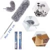Fain® Plumeau Met Telescoopsteel – Grijs – 80 Tot 240 Cm - Uitschuifbaar – Wasbaar - Flexibel 360° Draaibaar – Duster - Microvezel Ragebol