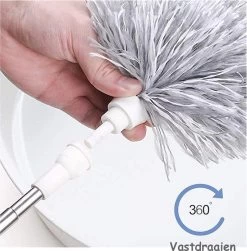 Fain® Plumeau Met Telescoopsteel – Grijs – 80 Tot 280 Cm - Uitschuifbaar – Wasbaar - Flexibel 360° Draaibaar – Duster - Microvezel Ragebol -Huishoudelijke Schoonmaak 1181x1200 3