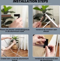 Wasmand 3 Vakken 90L - Opvouwbare Wassorteerder Met NL Opdruk - Aluminium Frame - 12 Wasmand 3 Vakken 90L - Opvouwbare Wassorteerder Met NL Opdruk - Aluminium Frame - -Huishoudelijke Schoonmaak 1182x1200