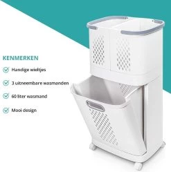 Sens Design Wasmanden Met Deksel - Wassorteerder 3 Vakken Op Wieltjes 24 Sens Design Wasmanden Met Deksel - Wassorteerder 3 Vakken Op Wieltjes -Huishoudelijke Schoonmaak 1190x1200 3
