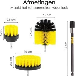 Professionele 4 Delige Borstelset Voor De Boormachine Incl. Verlengstuk, Deze Schoonmaak Schuurborstel Elektrisch Opzetborstel Schrobborstel Set Is Geschikt Als Schrobber Voor Badkamer, Auto, Keuken En Tuin 14 Professionele 4 Delige Borstelset Voor De Boormachine Incl. Verlengstuk, Deze Schoonmaak Schuurborstel Elektrisch Opzetborstel Schrobborstel Set Is Geschikt Als Schrobber Voor Badkamer, Auto, Keuken En Tuin -Huishoudelijke Schoonmaak 1196x1200 5