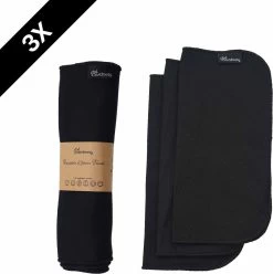 Bamboozy Vaatdoekjes Zwart 3 Stuks Herbruikbaar Keukenpapier Unpaper Towel Bamboevezels Plasticvrij