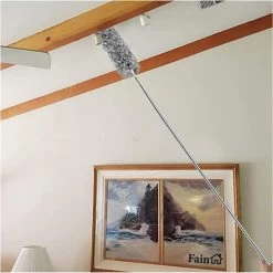 Fain® Plumeau Met Telescoopsteel – Grijs – 80 Tot 240 Cm - Uitschuifbaar – Wasbaar - Flexibel 360° Draaibaar – Duster - Microvezel Ragebol -Huishoudelijke Schoonmaak 1198x1200 8
