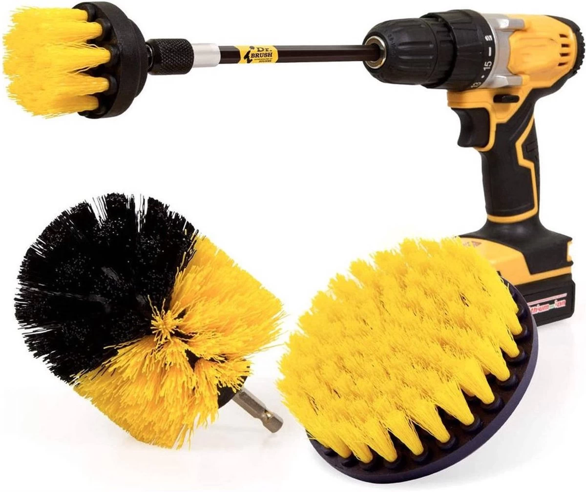 Professionele 4 Delige Borstelset Voor De Boormachine Incl. Verlengstuk, Deze Schoonmaak Schuurborstel Elektrisch Opzetborstel Schrobborstel Set Is Geschikt Als Schrobber Voor Badkamer, Auto, Keuken En Tuin 1 Professionele 4 Delige Borstelset Voor De Boormachine Incl. Verlengstuk, Deze Schoonmaak Schuurborstel Elektrisch Opzetborstel Schrobborstel Set Is Geschikt Als Schrobber Voor Badkamer, Auto, Keuken En Tuin