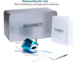 KIMO DIRECT Waterontharder Met 6 Teststrips - Waterontharder - Huishouden Tot 6 Personen - Waterfilter - 7500 Gauss - Blauw -Huishoudelijke Schoonmaak 1200x1020