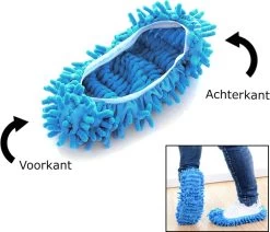 Merkloos Dweil Schoenen Vloermop (Blauw) - Vaatdoek - Keukendoek - Droogdoek - Microvezeldoek - Microvezel Doek - Microfiber Dweil - Multifunctioneel - Voor Vloer, Ramen En Auto | 1 Paar -Huishoudelijke Schoonmaak 1200x1030 1