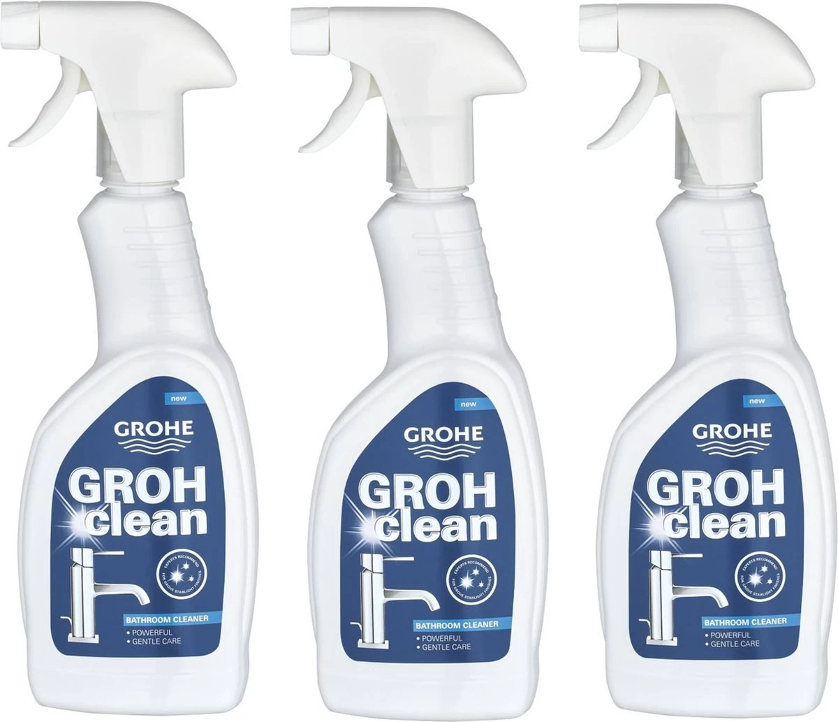GROHE Grohclean Reiniger - 3x 500 Ml - Voor Badkamer/Keuken/Toilet - Voordeelverpakking - Schoonmaakmiddel