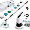 Merkloos Scrubclean Elektrische Schoonmaakborstel-7 In 1 Schrobber Met Steel-2 Standen Poetsmachine-max 130cm-badkamer/keuken/auto +gratis Houder