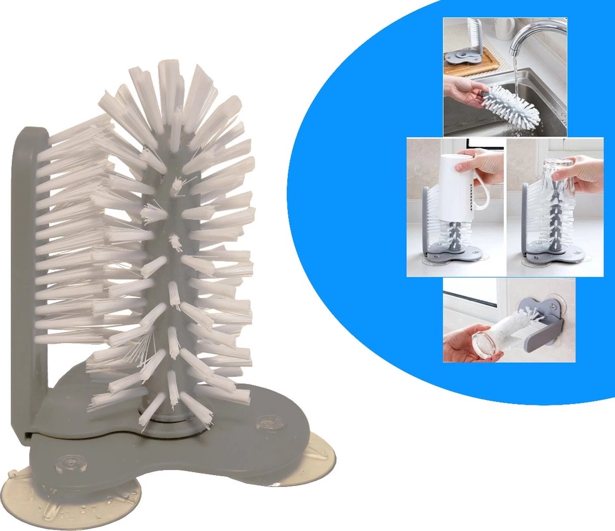 Aqua Laser, Glazenspoelborstel – Afwasborstel – Spoelborstel – Glasborstel – Barborstel 2 Aqua Laser, Glazenspoelborstel – Afwasborstel – Spoelborstel – Glasborstel – Barborstel - Afbeelding 2