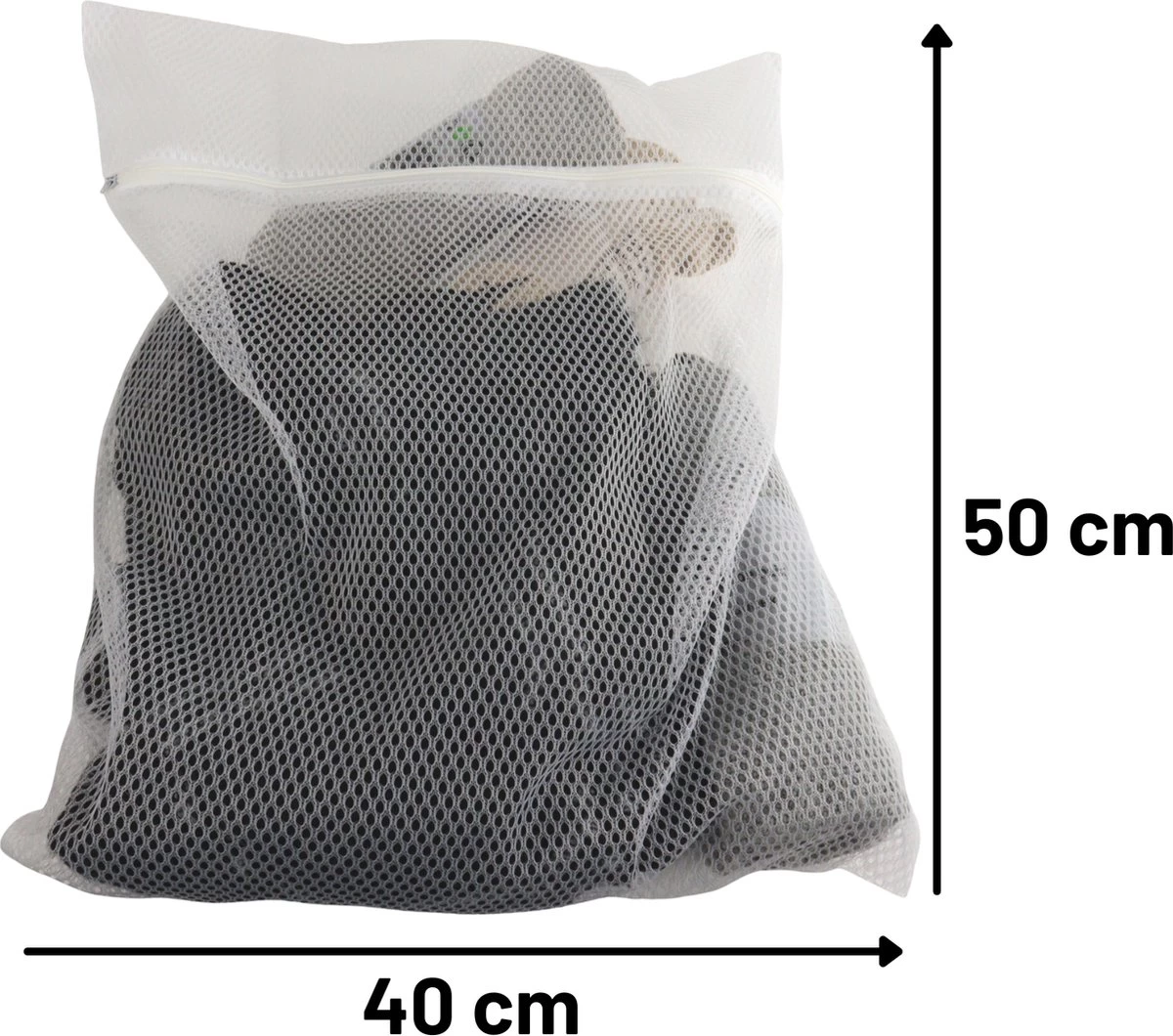 Orange85 Waszakken - 2 Stuks - Ritssluiting - Wit - 50x40 Cm - Polyester 2 Orange85 Waszakken - 2 Stuks - Ritssluiting - Wit - 50x40 Cm - Polyester - Afbeelding 2