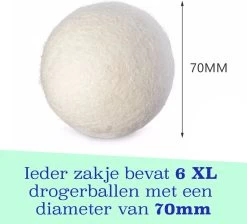 Casa Calma Drogerballen (6 Stuks) - Inclusief Opbergzakje - 100% Natuurlijk Schapenwol - Droger Ballen - Zero Waste Wasverzachter Bollen - Energiebesparend Drogen Met Droogbollen - Dryer Balls - Diervriendelijk & Milieuvriendelijk - Energie Besparen -Huishoudelijke Schoonmaak 1200x1090