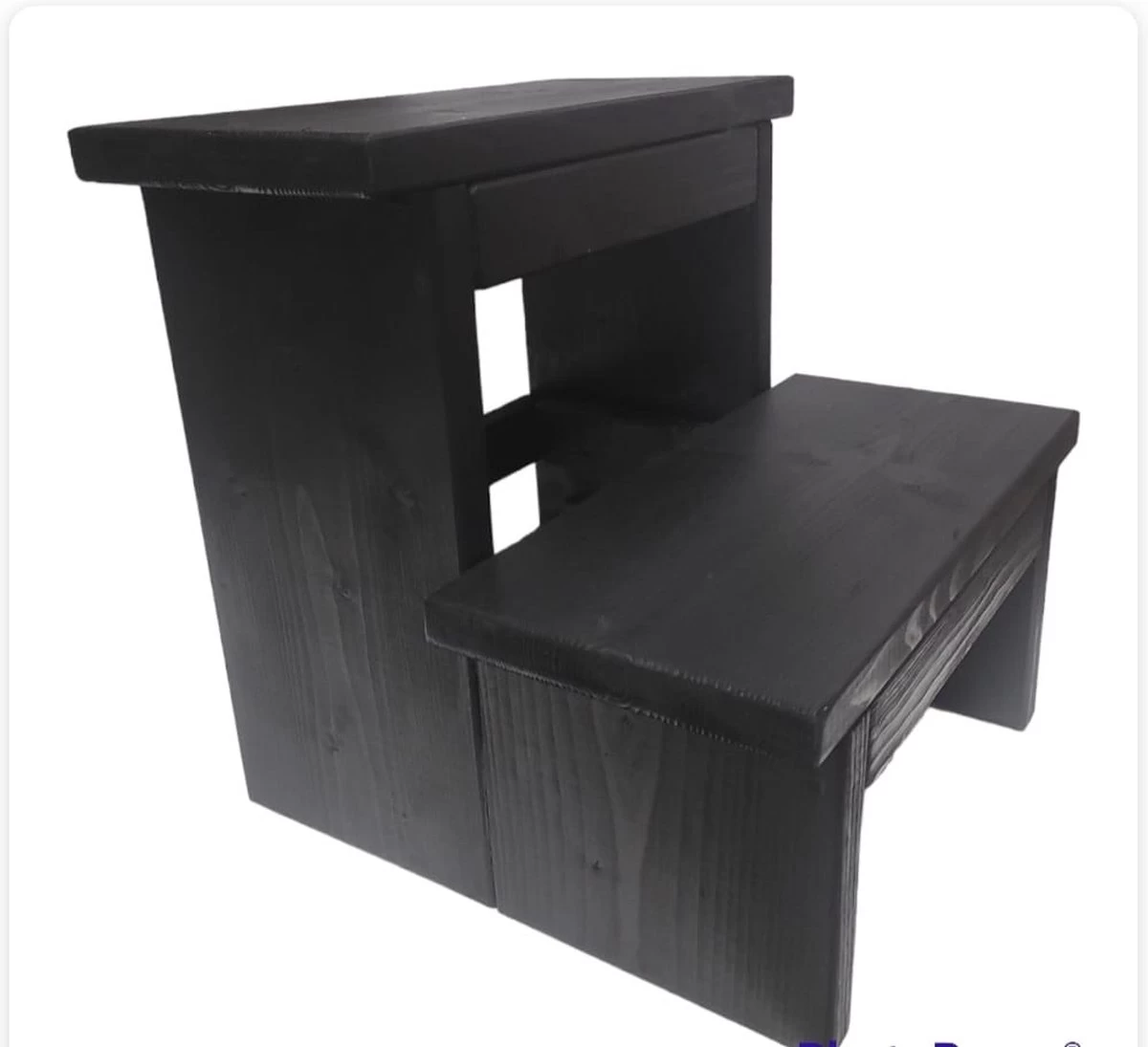 KEUKENTRAPJE-STEIGERHOUT-ZWART 3 KEUKENTRAPJE-STEIGERHOUT-ZWART - Afbeelding 3