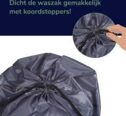 Wonair - Grote Waszak - Wash Me - Wastas - 60x90cm - Grijs - Met Trekkoord -Huishoudelijke Schoonmaak 1200x1097 1