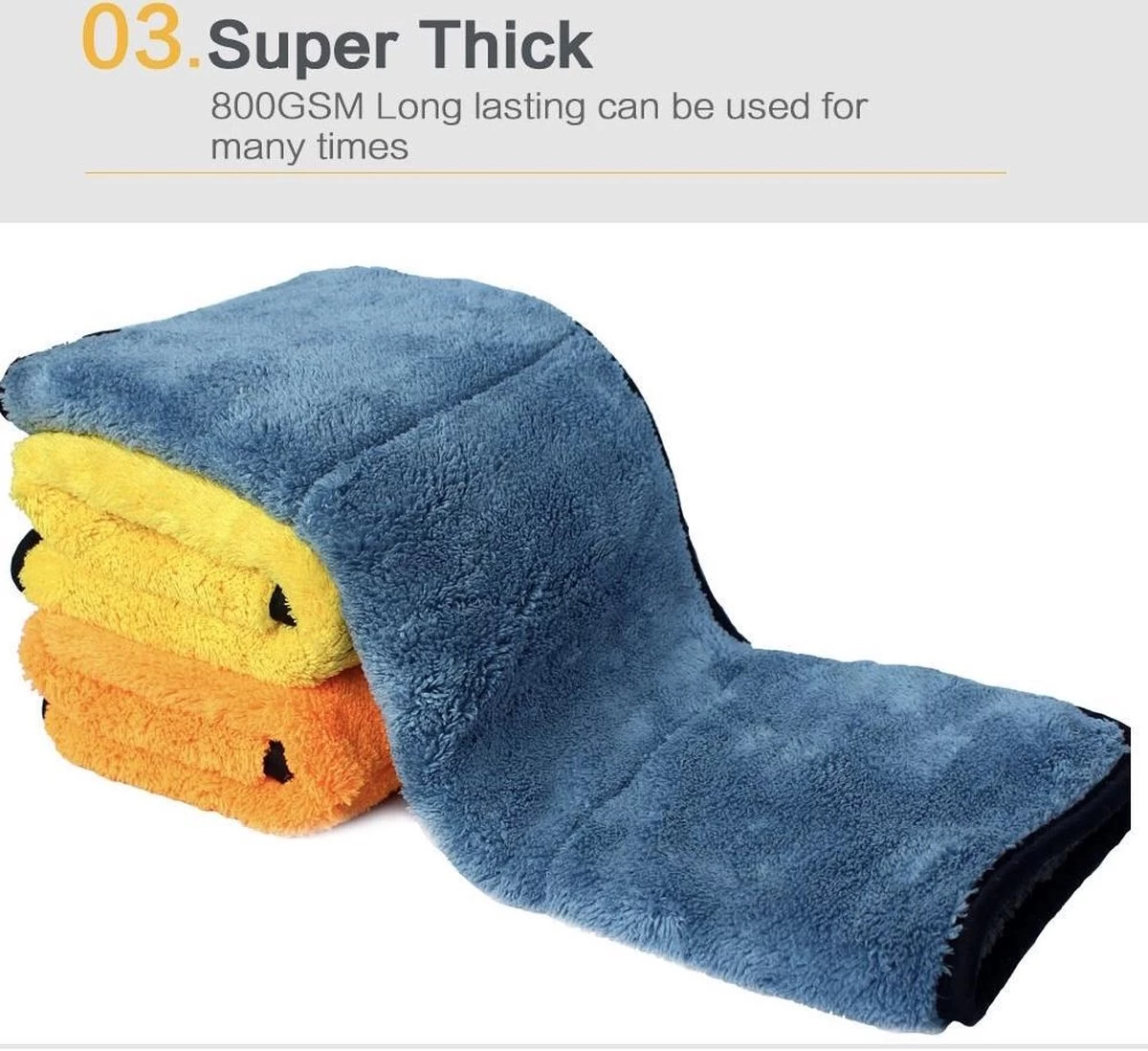 Droogdoek Auto - Watermagneet - Microvezel - Doek - 45 X 38 Cm - Blauw - Super Zacht! 8 Droogdoek Auto - Watermagneet - Microvezel - Doek - 45 X 38 Cm - Blauw - Super Zacht! - Afbeelding 8