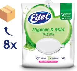 Edet Aloe Vera Vochtig Toiletpapier - 8 X 40 Stuks - Halfjaar Voorraad -Huishoudelijke Schoonmaak 1200x1101 1
