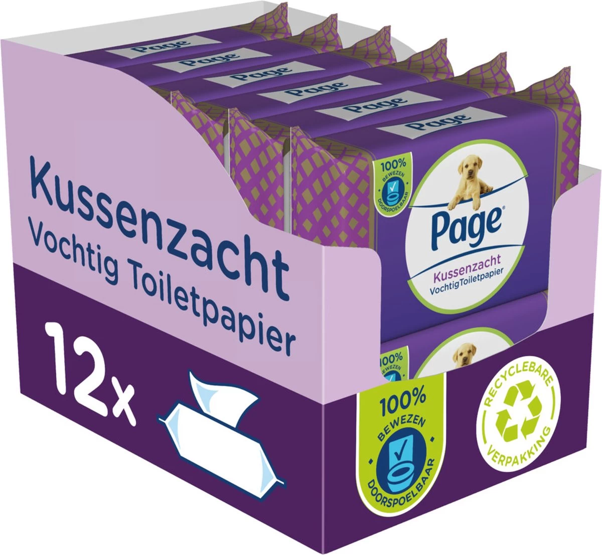 Page Vochtig Toiletpapier - 12 X 38 Stuks - Kussenzacht Vochtig Wc Papier - Voordeelverpakking 7 Page Vochtig Toiletpapier - 12 X 38 Stuks - Kussenzacht Vochtig Wc Papier - Voordeelverpakking - Afbeelding 7
