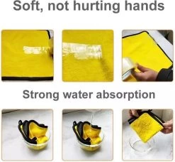 Microvezel Auto Droogdoek - 30cm X 40cm - Poetsdoek - Auto Poetsdoek - Schoonmaak Accesoires - Auto Handdoek - Droogdoek - Geel/Grijs - Watermagneet. -Huishoudelijke Schoonmaak 1200x1106 5