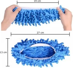 Merkloos Dweil Schoenen Vloermop (Blauw) - Vaatdoek - Keukendoek - Droogdoek - Microvezeldoek - Microvezel Doek - Microfiber Dweil - Multifunctioneel - Voor Vloer, Ramen En Auto | 1 Paar -Huishoudelijke Schoonmaak 1200x1113 2