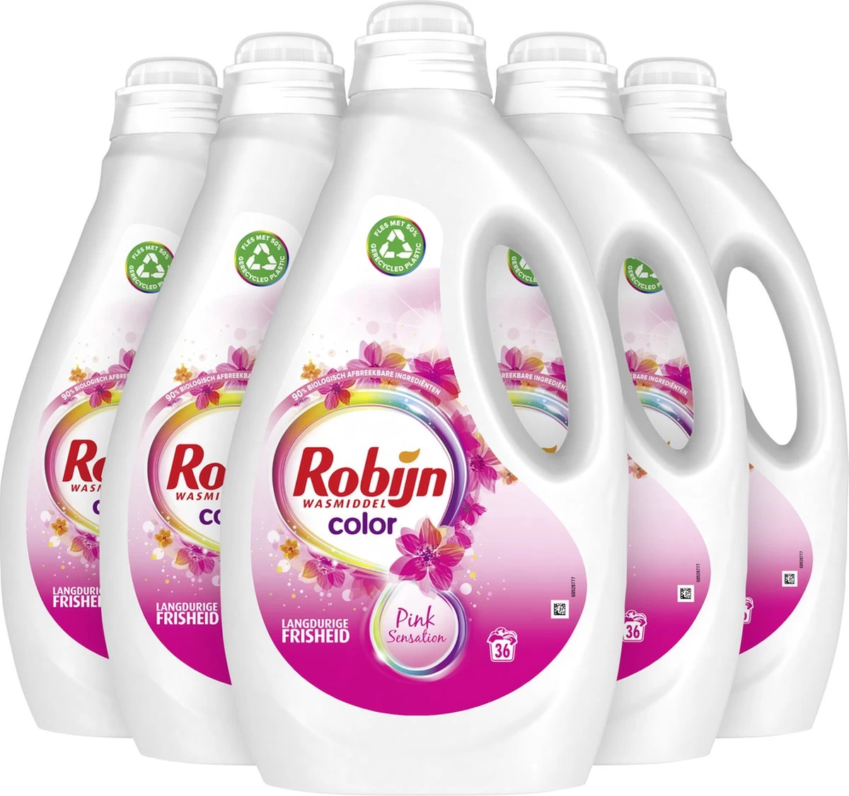 Robijn Color Pink Sensation Vloeibaar Wasmiddel - 5 X 36 Wasbeurten - Voordeelverpakking 2 Robijn Color Pink Sensation Vloeibaar Wasmiddel - 5 X 36 Wasbeurten - Voordeelverpakking - Afbeelding 2
