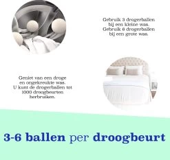 Casa Calma Drogerballen (6 Stuks) - Inclusief Opbergzakje - 100% Natuurlijk Schapenwol - Droger Ballen - Zero Waste Wasverzachter Bollen - Energiebesparend Drogen Met Droogbollen - Dryer Balls - Diervriendelijk & Milieuvriendelijk - Energie Besparen -Huishoudelijke Schoonmaak 1200x1132