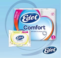 Edet Comfort Toiletpapier - 3-laags - 24 Rollen 8 Edet Comfort Toiletpapier - 3-laags - 24 Rollen -Huishoudelijke Schoonmaak 1200x1140 2