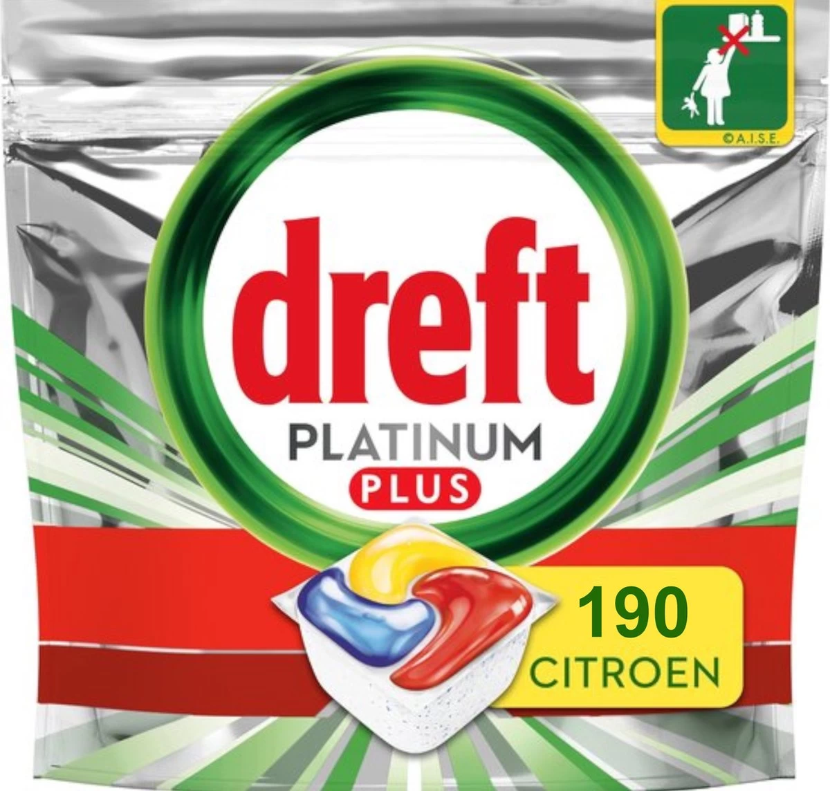 Dreft Platinum Plus All In One Lemon - 190 Stuks (2x95) - Voordeelverpakking - Vaatwastabletten 1 Dreft Platinum Plus All In One Lemon - 190 Stuks (2x95) - Voordeelverpakking - Vaatwastabletten