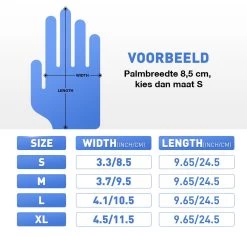 IVROU® Nitril Handschoenen - 100 Stuks Wegwerp Handschoenen - Poeder Vrij, Latex Vrij - Maat: M - Violet Blauw -Huishoudelijke Schoonmaak 1200x1150 6