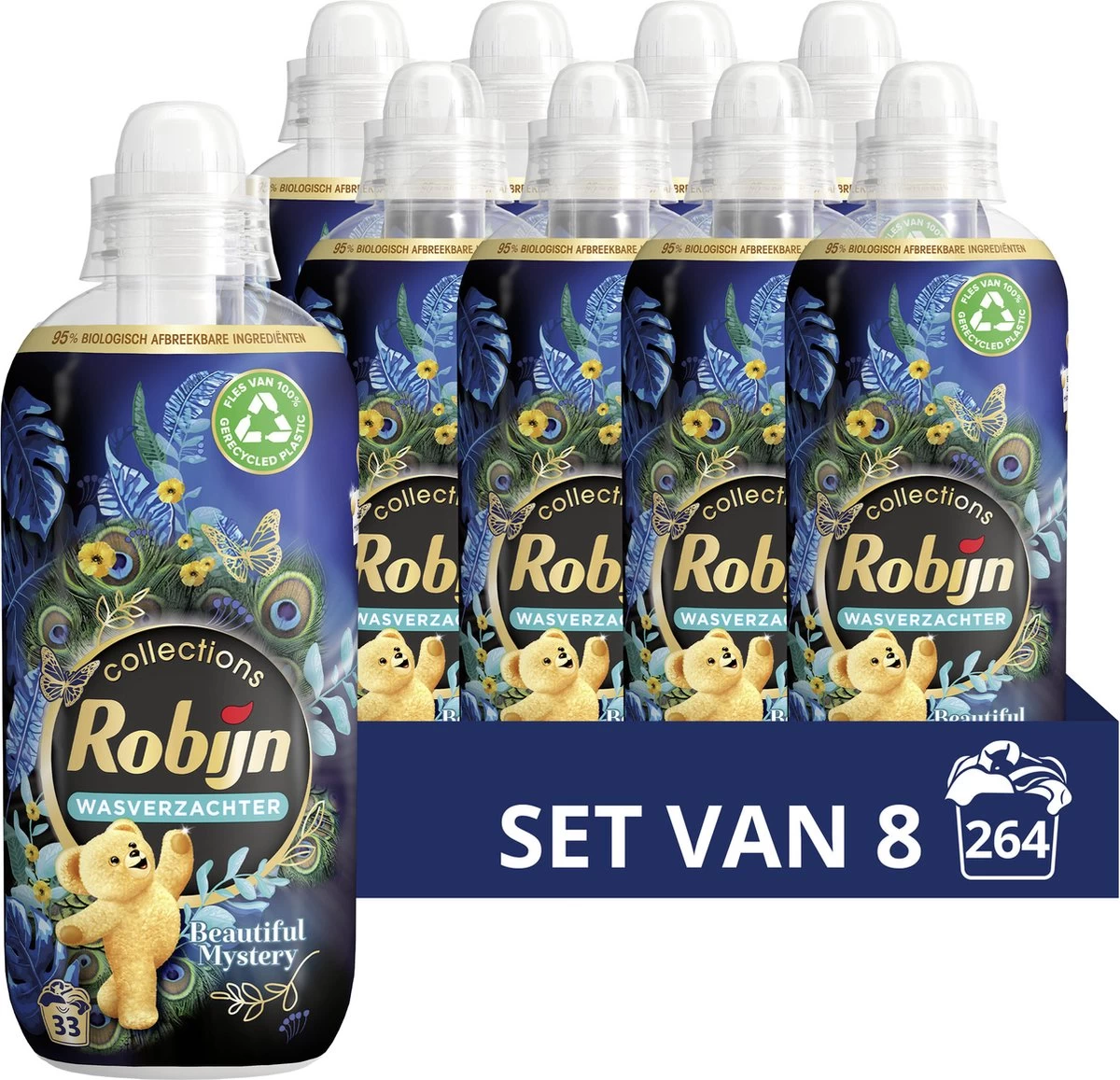 Robijn Collections Beautiful Mystery Wasverzachter - 8 X 33 Wasbeurten - Voordeelverpakking 1 Robijn Collections Beautiful Mystery Wasverzachter - 8 X 33 Wasbeurten - Voordeelverpakking