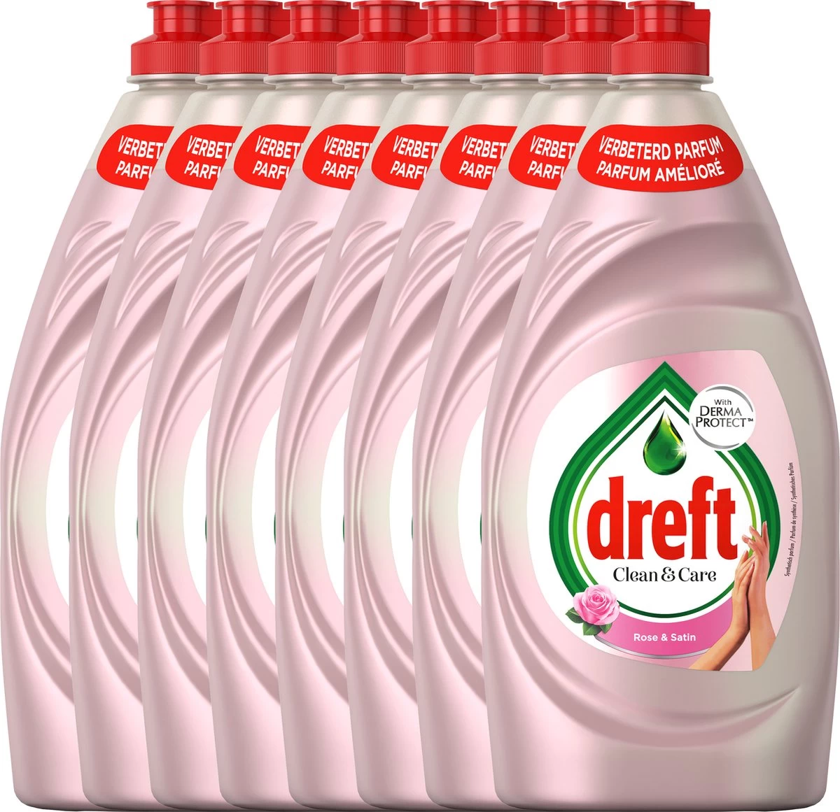 Dreft Clean & Care Rose & Satin Afwasmiddel - 8x780ml - Voordeelverpakking 1 Dreft Clean & Care Rose & Satin Afwasmiddel - 8x780ml - Voordeelverpakking