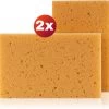Merkloos Grote Schoonmaakspons - 2x Viscose Autospons - Spons - Schoonmaakartikelen - Auto Wassen - Autospons - Zachte Spons