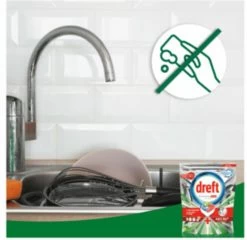 Dreft Platinum Plus All In One - Vaatwastabletten - Citroen - Voordeelverpakking 5 X 16 Stuks -Huishoudelijke Schoonmaak 1200x1168