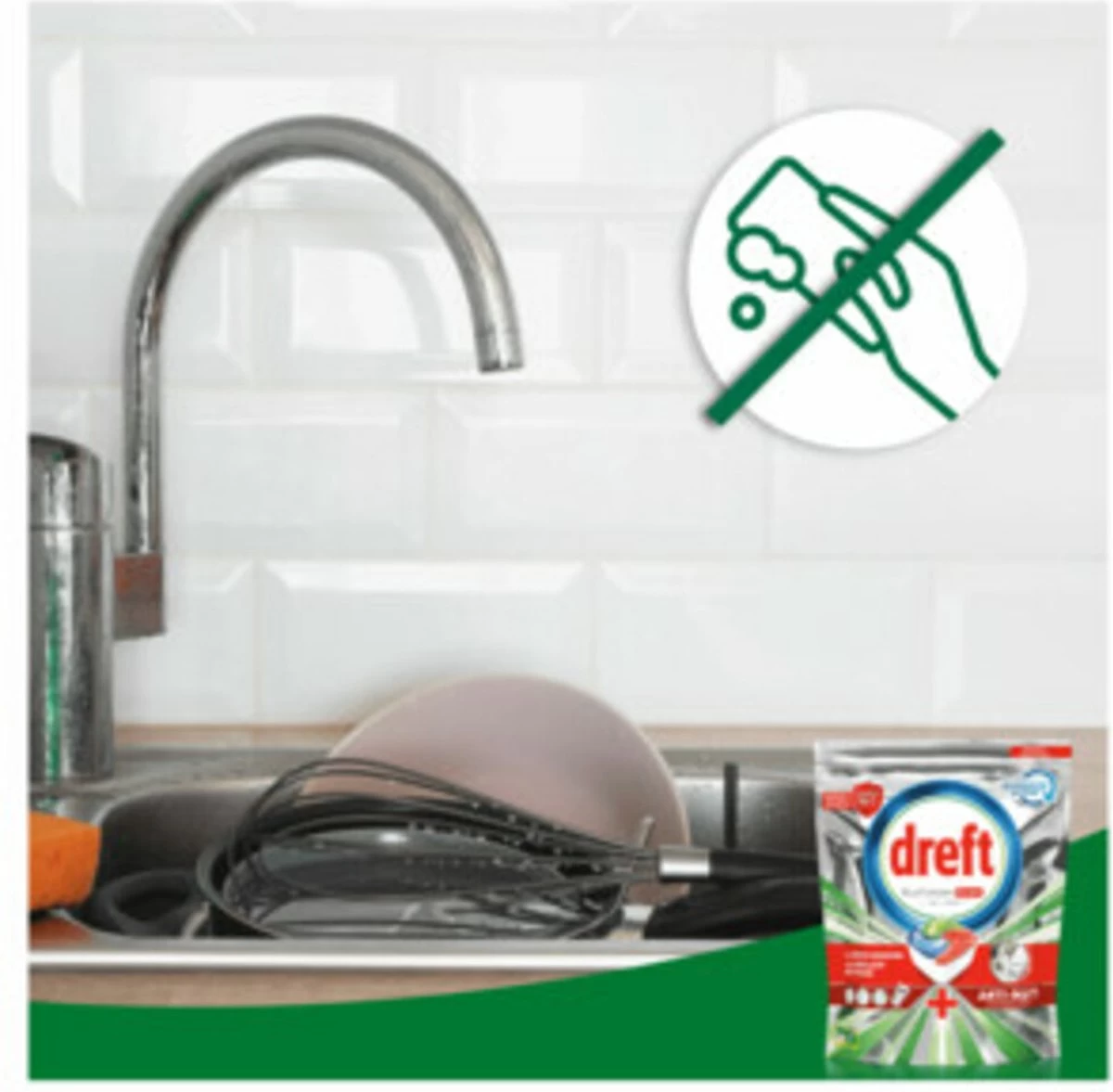 Dreft Platinum Plus All In One - Vaatwastabletten - Citroen - Voordeelverpakking 5 X 16 Stuks 6 Dreft Platinum Plus All In One - Vaatwastabletten - Citroen - Voordeelverpakking 5 X 16 Stuks - Afbeelding 6