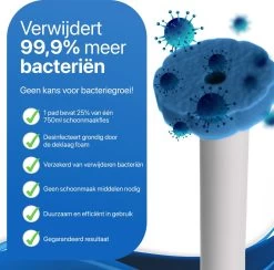 RevoBrush 28x Ocean Breeze Foaming Pads Navulling - WC Borstel Met Houder Vrijstaand -Huishoudelijke Schoonmaak 1200x1184 14