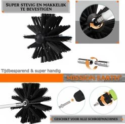 Schoorsteenveegset - 8 Meter - 2 Borstelkoppen - Professioneel - Schoorsteen Borstel - Veegkit - Haardset Voor Houtkachel - Flexibel - Schoorsteenveger - Pelletkachel Accessoires - Schoorsteen Reiniger - Geschikt Voor Boormachines -Huishoudelijke Schoonmaak 1200x1188 11