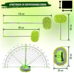 Merkloos Professionele Telescopische Wasborstel + Tonova Pen - Auto Schoonmaakborstel - Anti Slip - Auto, Caravan & Camper - Uitschuifbaar - Groen -Huishoudelijke Schoonmaak 1200x1190 3