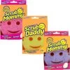 Scrub Daddy + 2 Scrub Mommy - 3 Kleuren - Schoonmaakspons