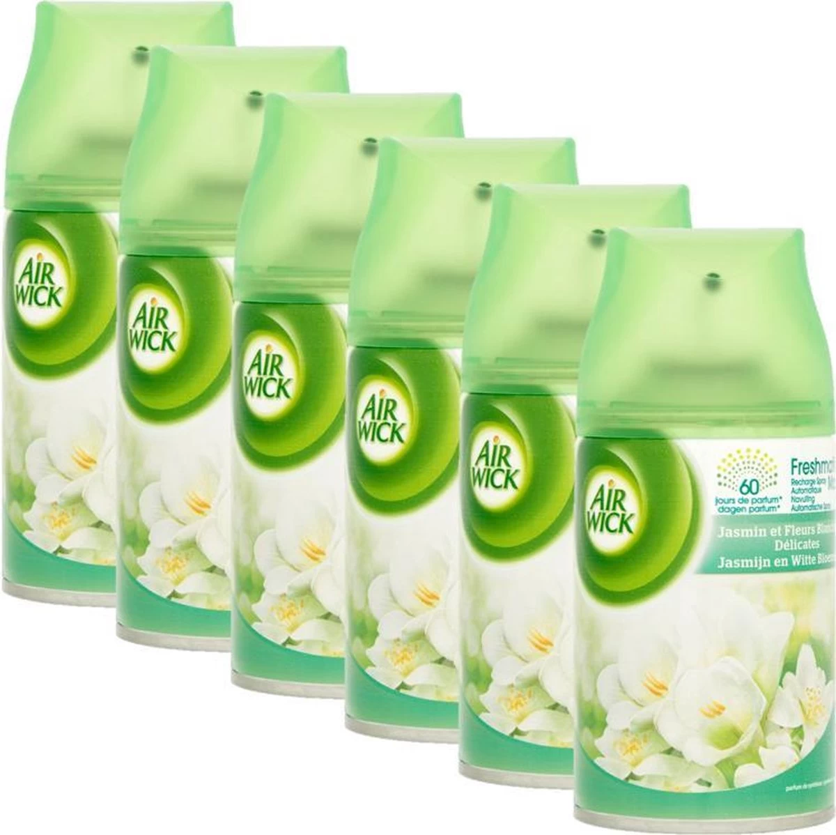 Air Wick Luchtverfrisser Navulling Freshmatic Jasmijn & Witte Bloemen 6 X 250 Ml 4 Air Wick Luchtverfrisser Navulling Freshmatic Jasmijn & Witte Bloemen 6 X 250 Ml - Afbeelding 4