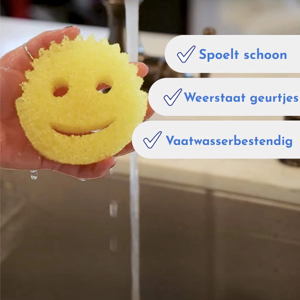 Scrub Daddy + 2 Scrub Mommy - 3 Kleuren - Schoonmaakspons 3 Scrub Daddy + 2 Scrub Mommy - 3 Kleuren - Schoonmaakspons - Afbeelding 3