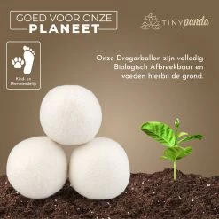 Merkloos Droger Ballen XL 8 Stuks – Zero Waste Dryer Balls - Duurzaam – Wasverzachter – Herbruikbare Drogerballen – Droogt De Was Sneller – Tiny Panda -Huishoudelijke Schoonmaak 1200x1199 9