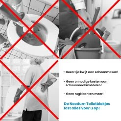 Needum ® Toiletblokjes Voor Inbouwreservoirs – WC-blokjes – Toiletblokken In Een Voordeelverpakking – 30 Stuks -Huishoudelijke Schoonmaak 1200x1200 1154