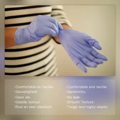 IVROU® Nitril Handschoenen - 100 Stuks Wegwerp Handschoenen - Poeder Vrij, Latex Vrij - Maat: M - Violet Blauw -Huishoudelijke Schoonmaak 1200x1200 1319