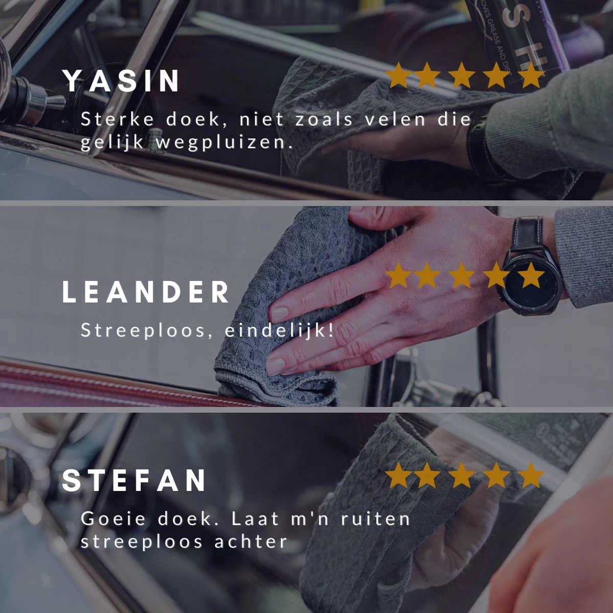 RUSH Glasdoek - Poleerdoek - Glasreiniger - Microvezeldoek - Ruitenreiniger - 40 X 40 Cm 6 RUSH Glasdoek - Poleerdoek - Glasreiniger - Microvezeldoek - Ruitenreiniger - 40 X 40 Cm - Afbeelding 6